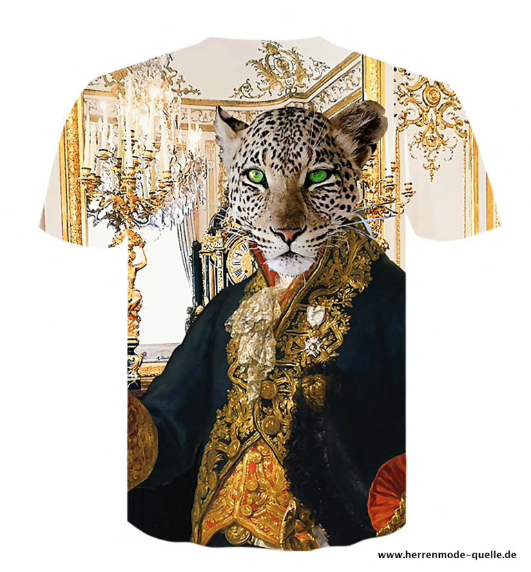 3D Print Herren T-Shirt - Leopard