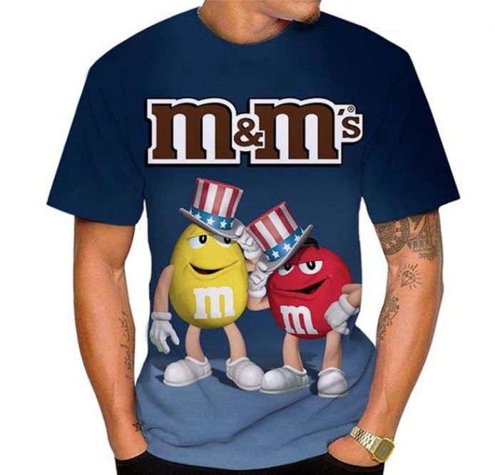 m&m Kurzarm Herren T-Shirt in Blau