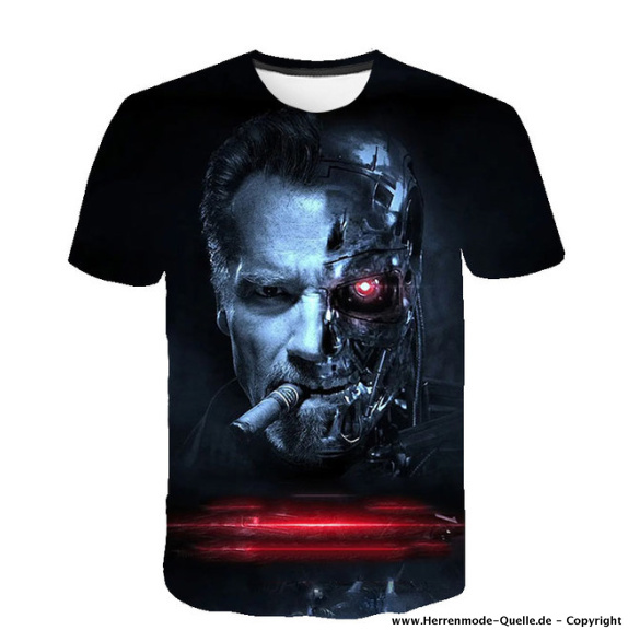 3D Terminator Print Herren Sommer T-Shirt