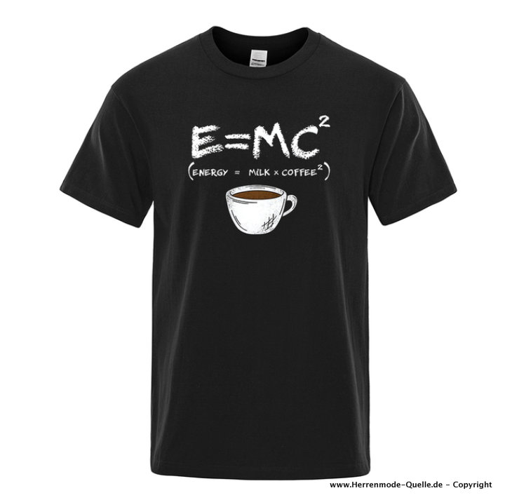Energie = Milch + Kaffee Sommer Herren T-Shirt in Schwarz